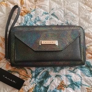 T Tahari Oil Slick Trend Setter Wallet Wristlet